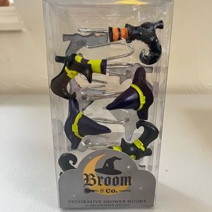 Halloween Witch Legs Witch Hat Shower Curtain Hooks 12ct